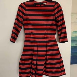 Navy and Red Stripe Dress